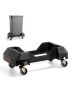 Plastic trash cart for 16/23 gallon containers, with wheels and 200 lb. load capacity