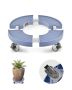 Garbage cart, 4 lockable wheels, blue, 15-22.8 inch adjustable