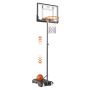 Regulējams, pārnēsājams basketbola grozs 1,5–2,1 m, 71 cm diametrs, bērniem un pieaugušajiem, ar riteņiem un piepūšamu pamatni
