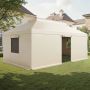 Winter gazebo cover 3.66x6.10 m with side walls and mesh windows