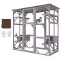 Āra kaķu māja, 7 līmeņu voljērs ar 5 platformām, 2 atpūtas kastēm, 71 x 35 x 67 collas.