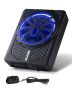 10" 440W underseat subwoofer with blue lighting and amplifier