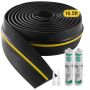 Garage Door Seal Strip, 16.5 Feet, Black, PVC, Weatherproof