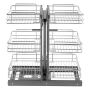 Pull-out Kitchen Cabinet Organizer, 15 Inch, 3 Tier, 6 Shelves, Chrome Plated Carbon Steel