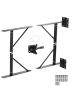 Gate corner iron bracket with latch lock, black