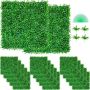 Artificial Boxwood Panel, UV Resistant, 10x10 Inch, 48 Pcs Decorative Hedge