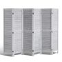 Wooden folding room divider with blinds, 67 inches