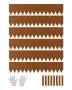 Tērauda elastīga dārza ainavu apmale, 6 daļas, 40x8 collas