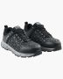 Men's black safety work boots with steel toes, US 8.5