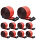 Winch straps 4" x 30', 6000 lbs lifting capacity, red (10 pcs.)
