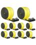 Yellow winch straps 4" x 40', 6000 kg lifting capacity, 10 pcs.