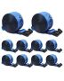 Winch straps 4 inches x 30 feet, 6000 lbs, blue (10 pcs.)