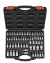 Torx bit and socket set, 60 pieces, S2 and cr-v steel, 1/4-1/2 inch, with case