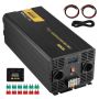 Pure sine wave inverter 5000 W 12 V-230 V with LCD, USB and remote control