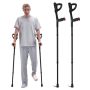 Folding forearm crutches for adults, aluminum, adjustable height