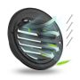 97 mm wall ventilation cover, stainless steel, black, 2 pcs.