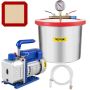 2 Gallon Vacuum Chamber with 4 CFM Pump, Silicone Epoxy System