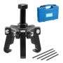 Adjustable 3-jaw harmonic balancer puller set, with clamping bars