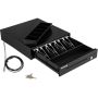 Cash register drawer 33 cm 12 V with coin and banknote compartment, 2 keys, RJ11/RJ12 cable