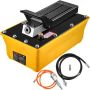 Pneumatic hydraulic foot pump, 10,000 PSI, 1.89 L tank, with hose and spray gun, for heavy equipment and automotive repairs