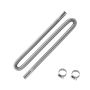 Exhaust hose 1490 mm, stainless steel, diesel heater accessory with clamps