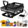 Hybrid sublimation press 380x380 mm, 8 in 1, black