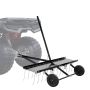 Towable lawn rake, 48 inches, 24 steel teeth, for ATVs and lawn mowers