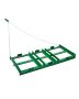 Towed 4-foot harrow with adjustable tines and chain, for leveling lawns