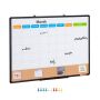 36 x 24 inch magnetic calendar and bulletin board with aluminum frame