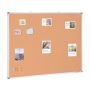 Large 48x36" cork bulletin board with pins, wall-mounted
