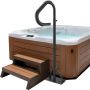 Hot tub handrail, 48-63 inches, stainless aluminum, 360° rotatable