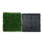 Artificial grass tiles, 18 pcs., 305x305 mm, synthetic, self-draining, for indoor and outdoor use