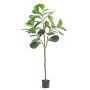 Artificial fig tree with fiddle leaves, 1.5 m, PE material, green