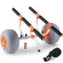 Folding kayak trolley jon boats, 158.8 kg, 30.5 cm tires