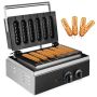 Elektriskā komerciālā hotdogu vafeļu panna, 6 gab., nepiedegoša