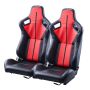 Racing chair with adjustable seat, PVC leather, Q235B slider