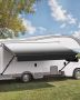 Manual 20' Retractable RV Awning with Aluminum Frame, Black