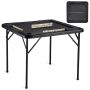 Mahjong square folding game table, 35.4x35.4 cm, black