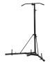Adjustable height steel punching bag and pull-up stand, 140 lbs.