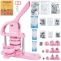 Button making machine 3 in 1, 25/32/58 mm, pink, for children