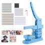 Button making machine, 50x50 mm, plastic pins, blue