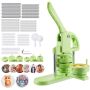Button making machine 58-75 mm with 200 parts, green, ergonomic handle