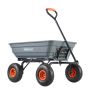 Garden dump truck with steel frame, 10-inch tires, 600 lb lifting capacity