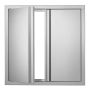 Grill door, 610x610 mm, stainless steel, double, recessed