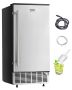 Built-in ice maker, 80 lbs/day, stainless steel
