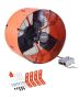16 collu ventilators uzstādīšanai uz divslīpju jumta, regulējams termostats, oranžs