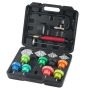 Universal cooling system pressure tester set, 14 pieces, with box