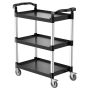 Universal plastic trolley 136 kg, 360° wheels, 24.4x16.1 inches