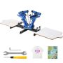 Screen printing machine 4 colors, 2 stations, 54x45 cm palette
