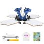 Screen printing machine for t-shirt printing, 4 colors, 4 positions, 54x45 cm